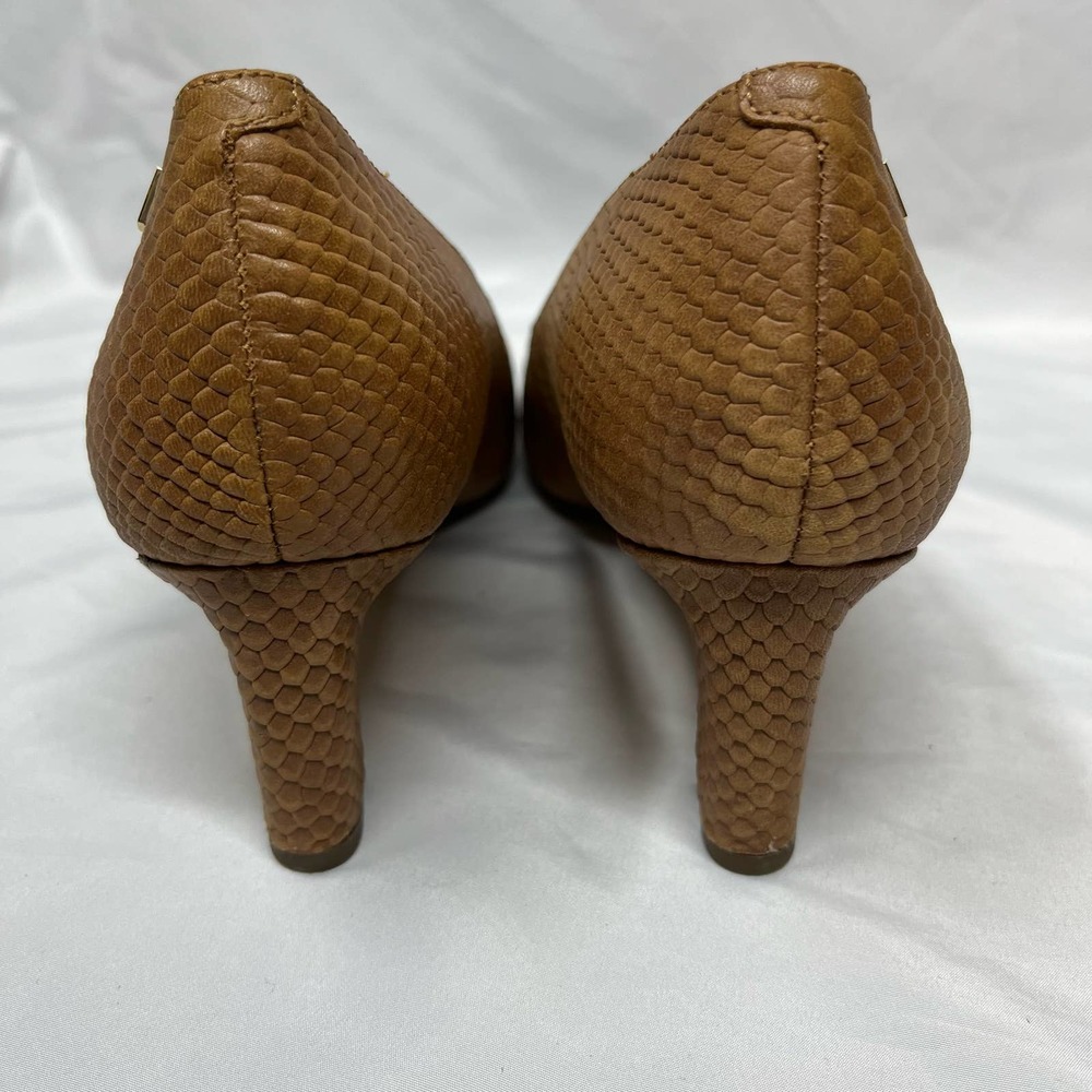 Vionic Heels Madison Mia Brown Leather Snakeskin Women’s Size 8.5 - Picture 7 of 14